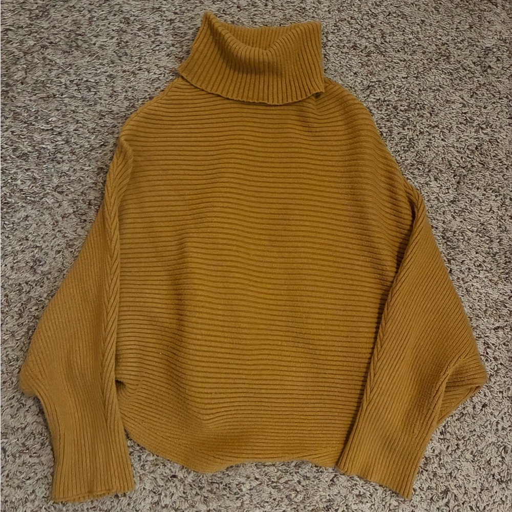 Mystree Mustard Cowl Neck Sweater